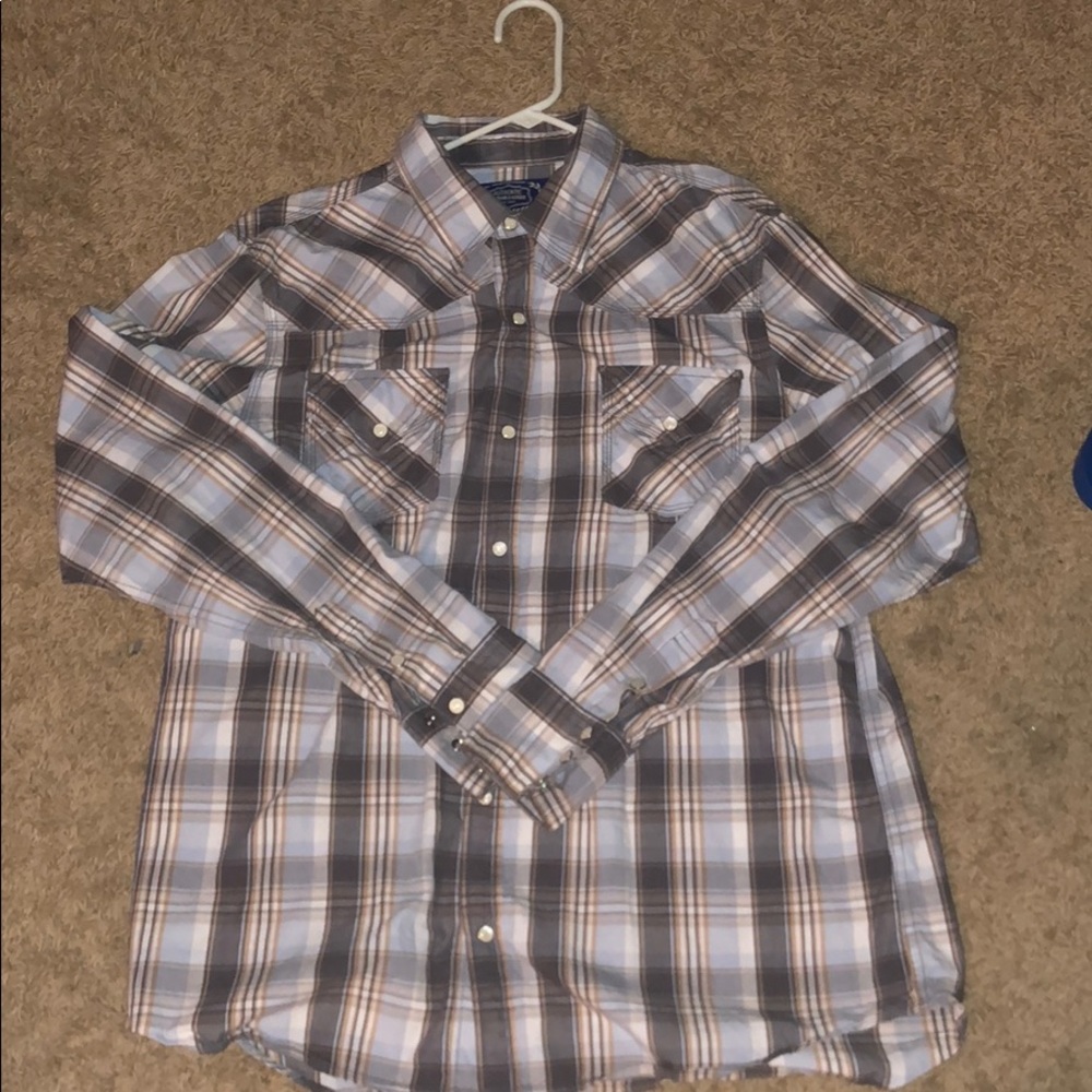 Plaid button down shirt